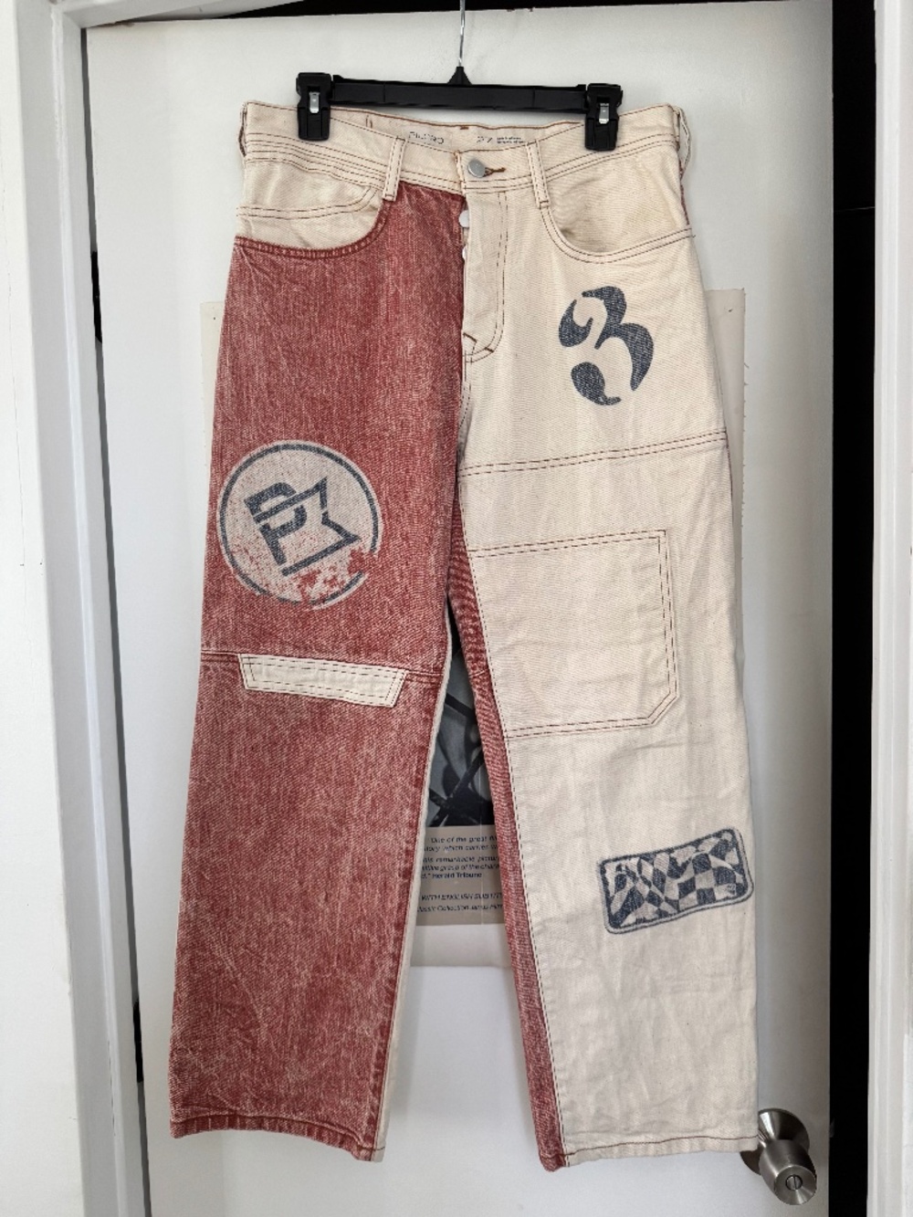 Anthropologie Pilcro Graphic Patchwork Utility Jeans